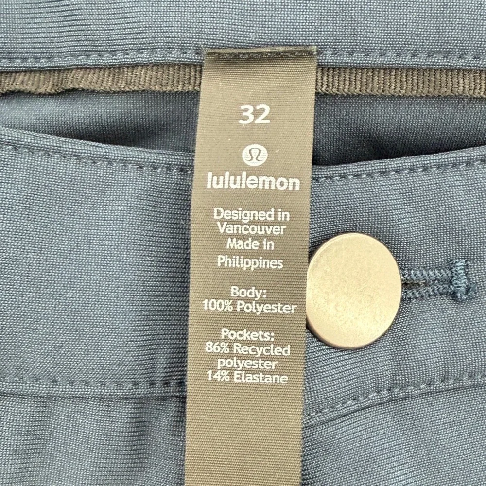 Lululemon ABC Pant Classic Chinos Warpstreme Navy Blue Men 32x31 M5426S READ